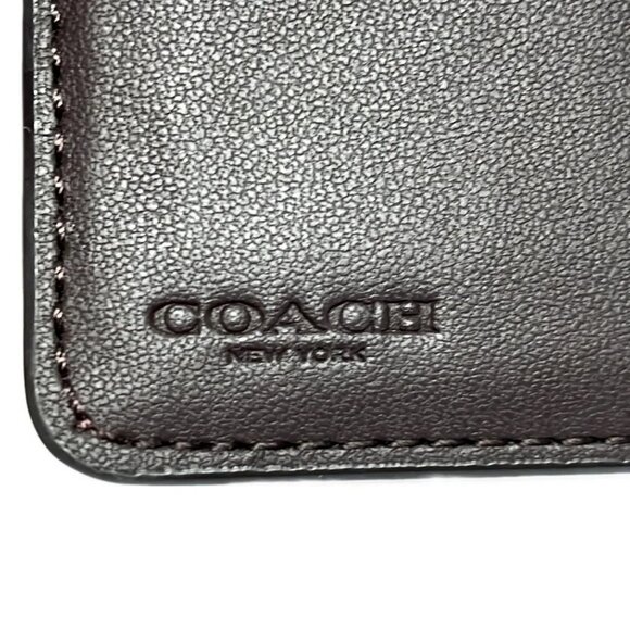 Auth COACH Lunar New Year Medium Corner Zip Wallet Rabbit Print CF526 Bordeaux - Picture 6 of 6